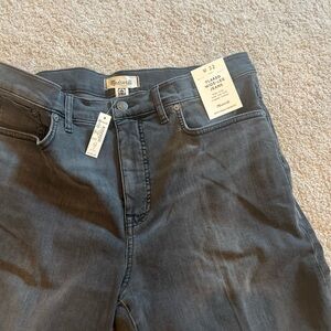 Madewell Flared Wide-Leg Gray Jeans